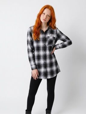 Fox Racing Womens Long Flannel Shirt/dress